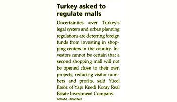 Turkey asked to regulate malls - Turkish Daily News